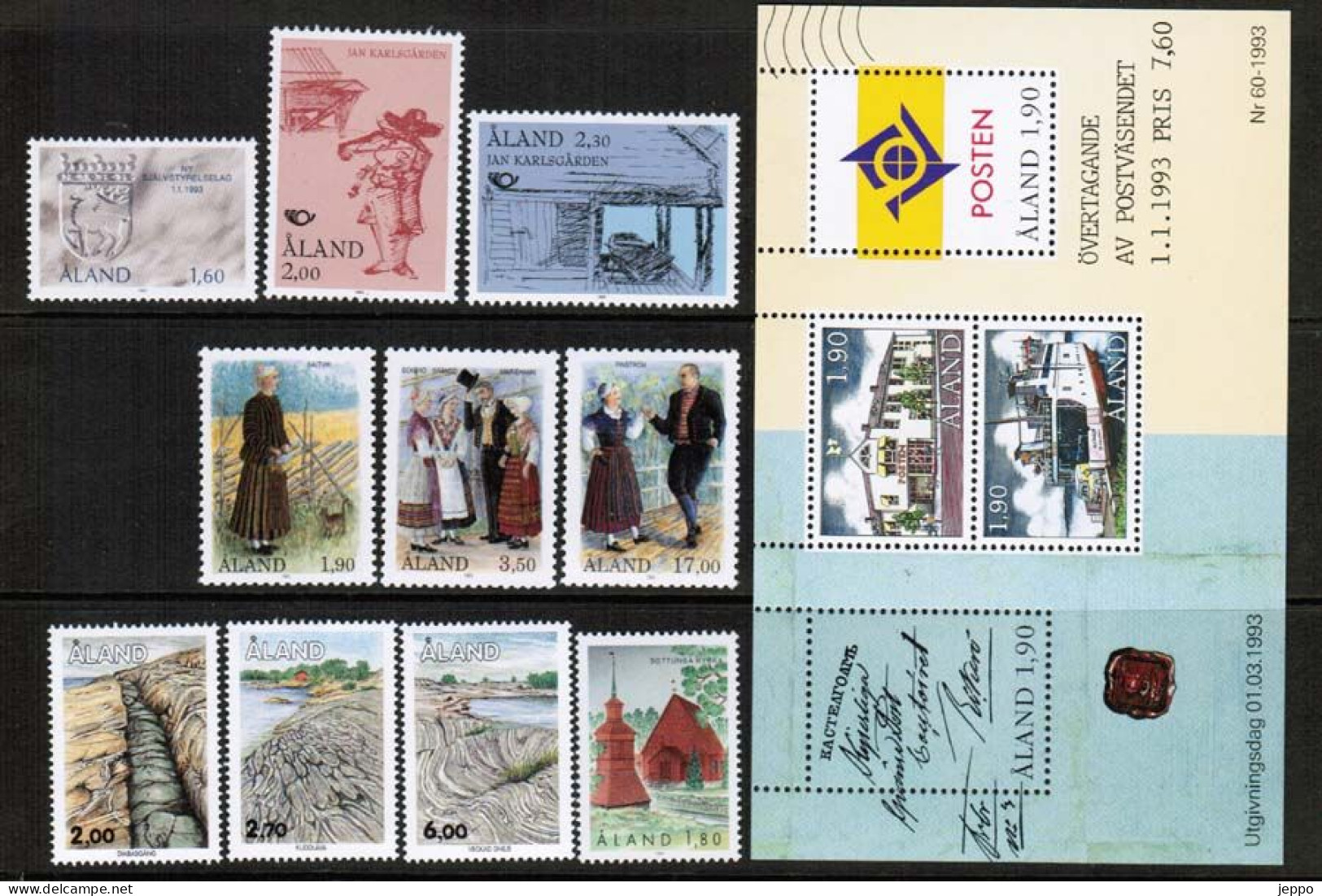 1993 Aland Islands Complete Year Set Mnh. - Aland