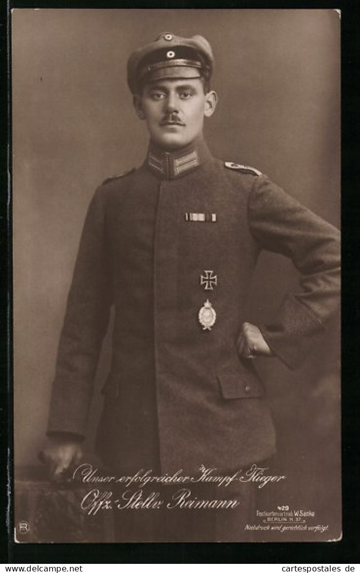 Foto-AK Sanke Nr. 429: Kampf-Flieger Offz.-Stellv. Reimann  - 1914-1918: 1ère Guerre