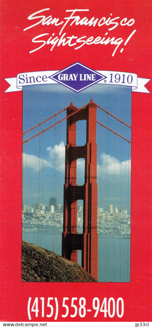 San Francisco Sightseeing : Ancien Petit Guide Touristique De 12 Pages Datant De 1994 - Dépliants Turistici