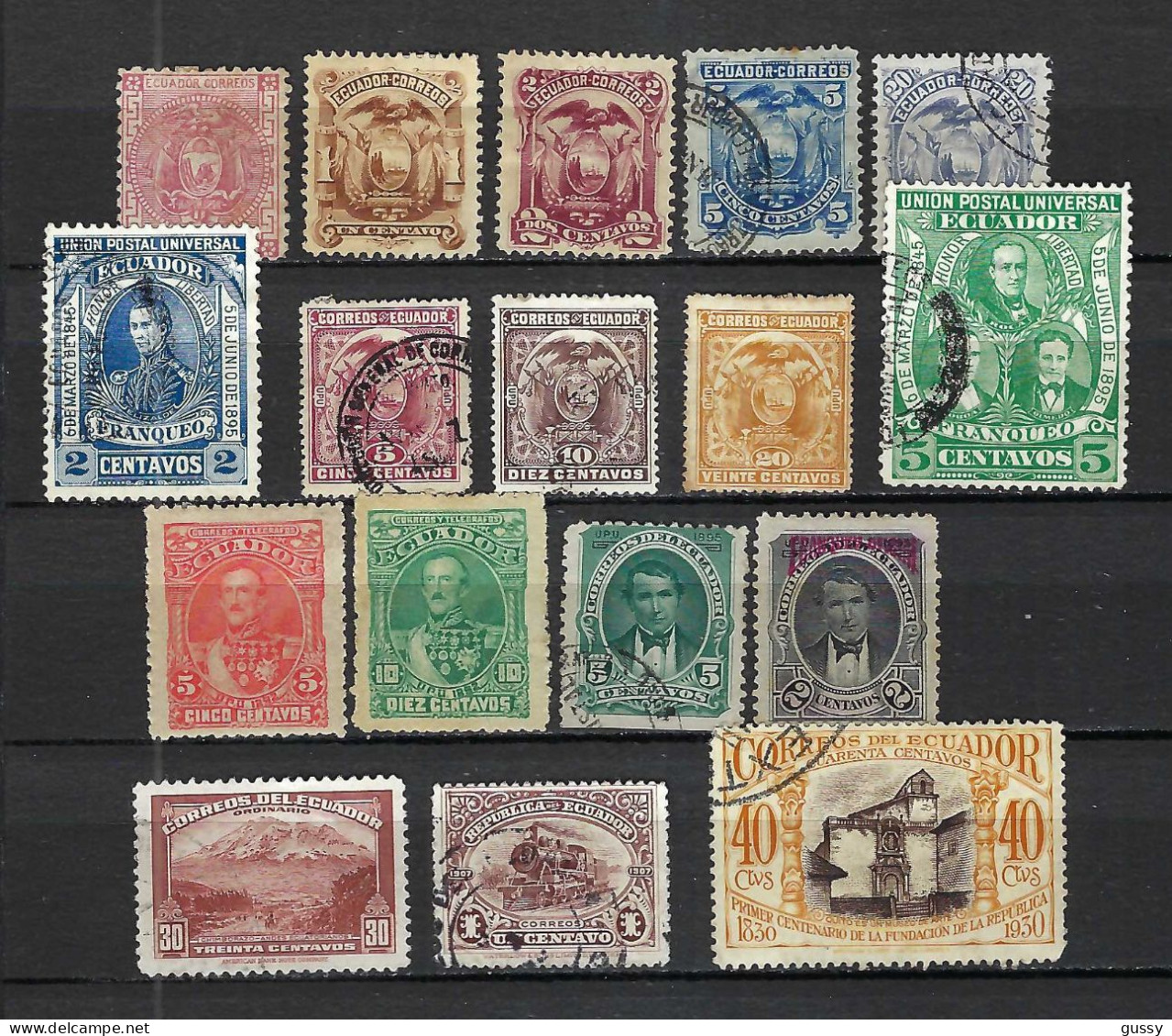 EQUATEUR  Ca.1872-1930: Lot D' Obl. - Equateur