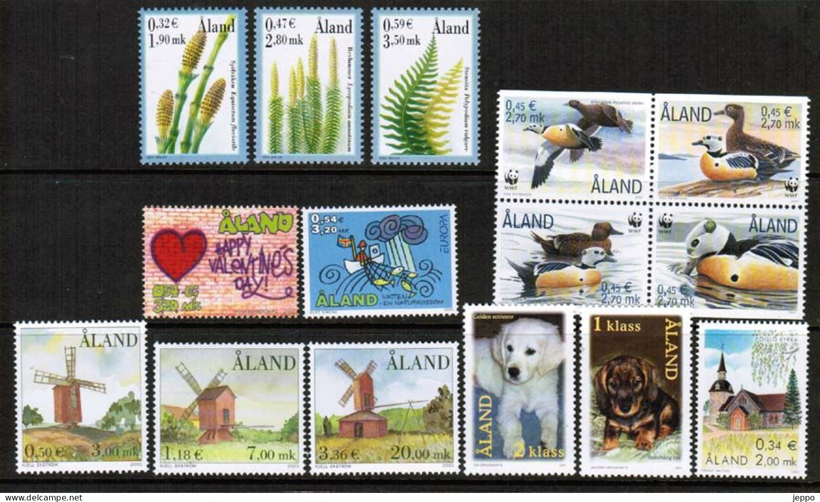 2001 Aland Islands Complete Year Set Mnh. - Aland