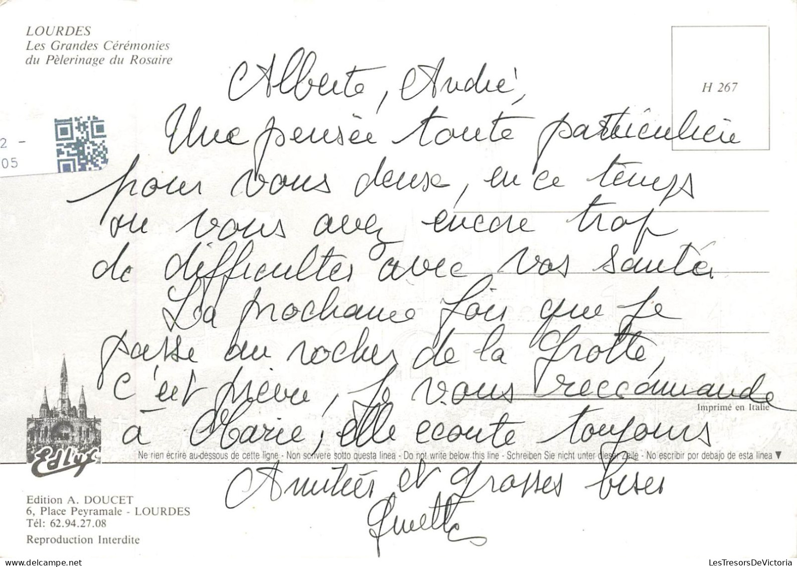 FRANCE - Lourdes - Les Grandes Cérémonies Du Pèlerinage Du Rosaire - Le Rosaire - Animé - Carte Postale - Lourdes