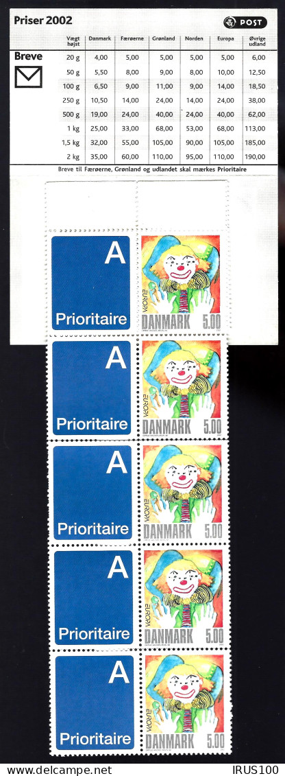 THÈME "CIRQUE" CARNET EUROPA CEPT DANEMARK 2002 / 10 X 5,00Kr. - Circus