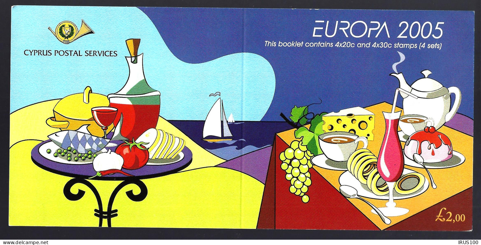 THÈME "GASTRONOMIE" VINS / VIGNES / TABLE GASTRONOMIQUE CARNET EUROPA CEPT CHYPRE 2005 - Vins & Alcools