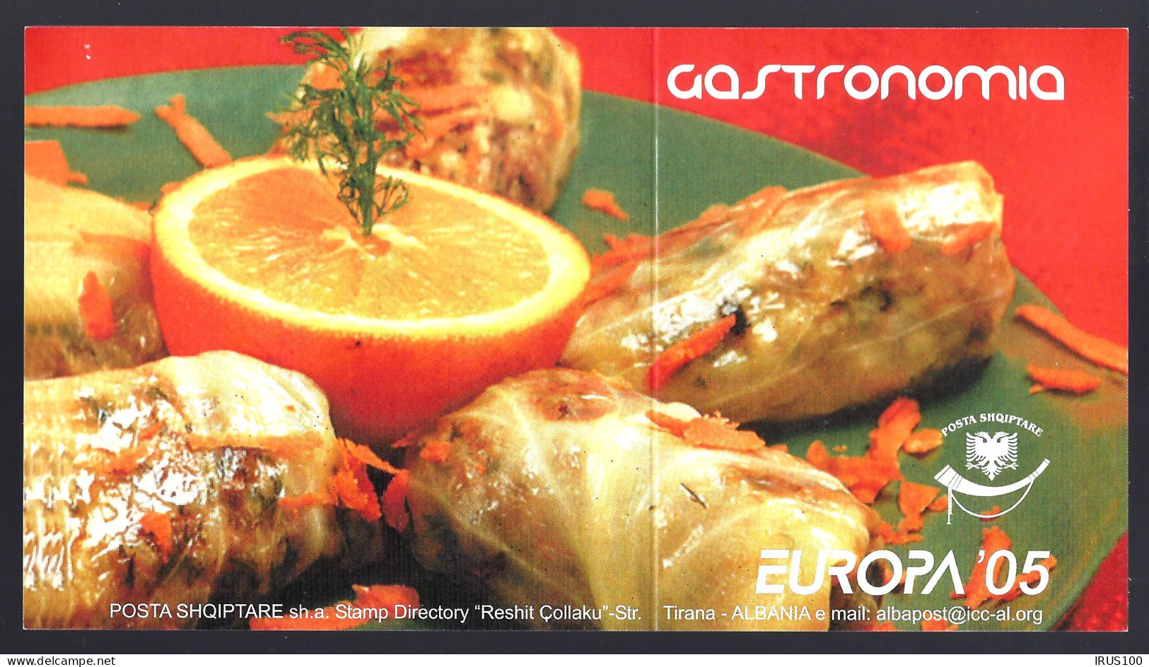 THÈME "GASTRONOMIE" PLAT ALBANAIS CARNET EUROPA CEPT ALBANIE 2005 - Alimentación