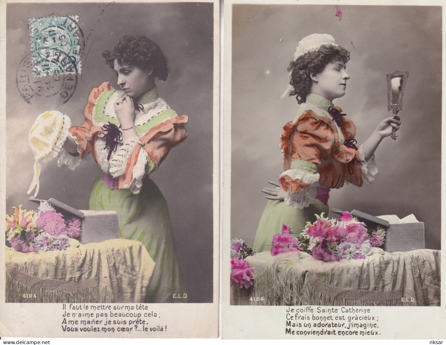 FANTAISIE(FEMME) SERIE DE 2 CARTES - Women