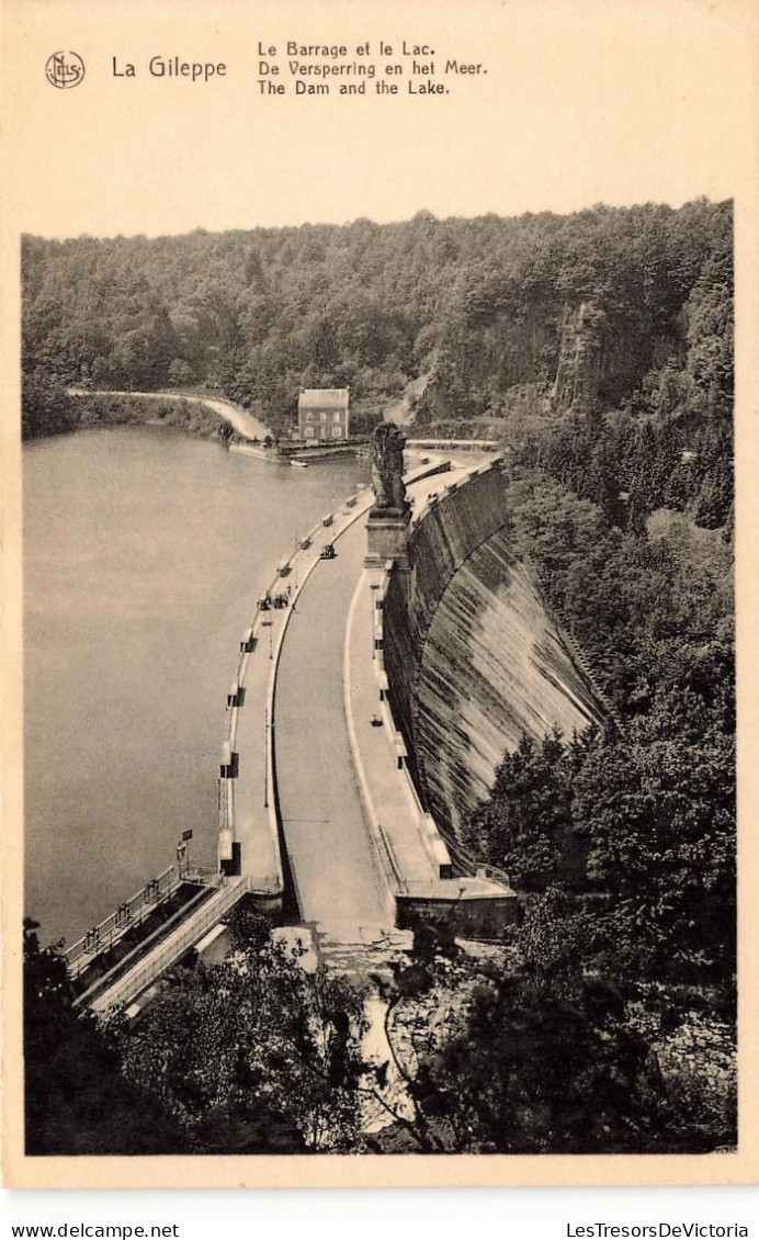 BELGIQUE - La Gileppe - Vue Sur Le Barrage Et Le Lac - Voitures - Animé - Carte Postale Ancienne - Gileppe (Barrage)