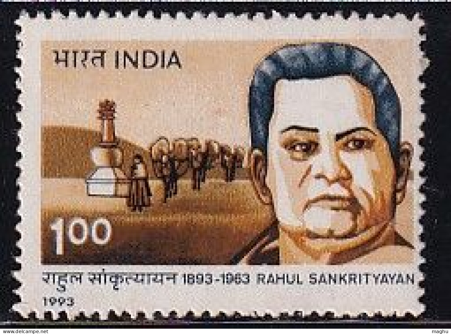 India MNH 1993, Rahul Sankrityayan, Traveller & Man Of Letters, As Scan - Neufs