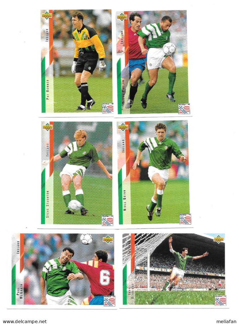 EH33 - CARTES UPPER DECK USA 94 - IRELAND - PAT BONNER- NIALL QUINN - JOHN ALDRIDGE - PAUL MC GRATH - STAUNTON - PHELAN - Trading Cards