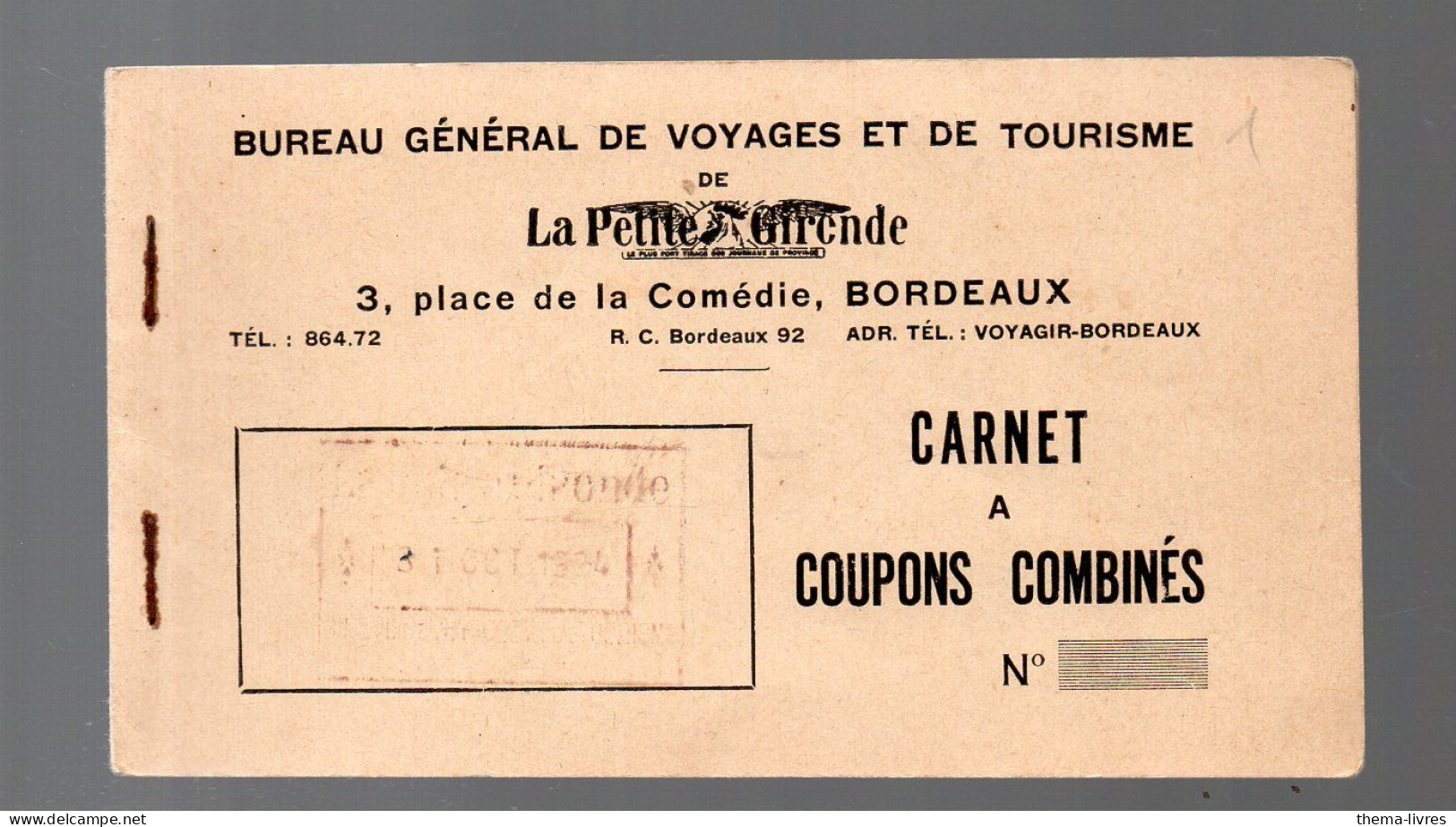 Bordeaux (33)  CARNET A COUPONS COMBINES  (PPP47068) - Andere & Zonder Classificatie