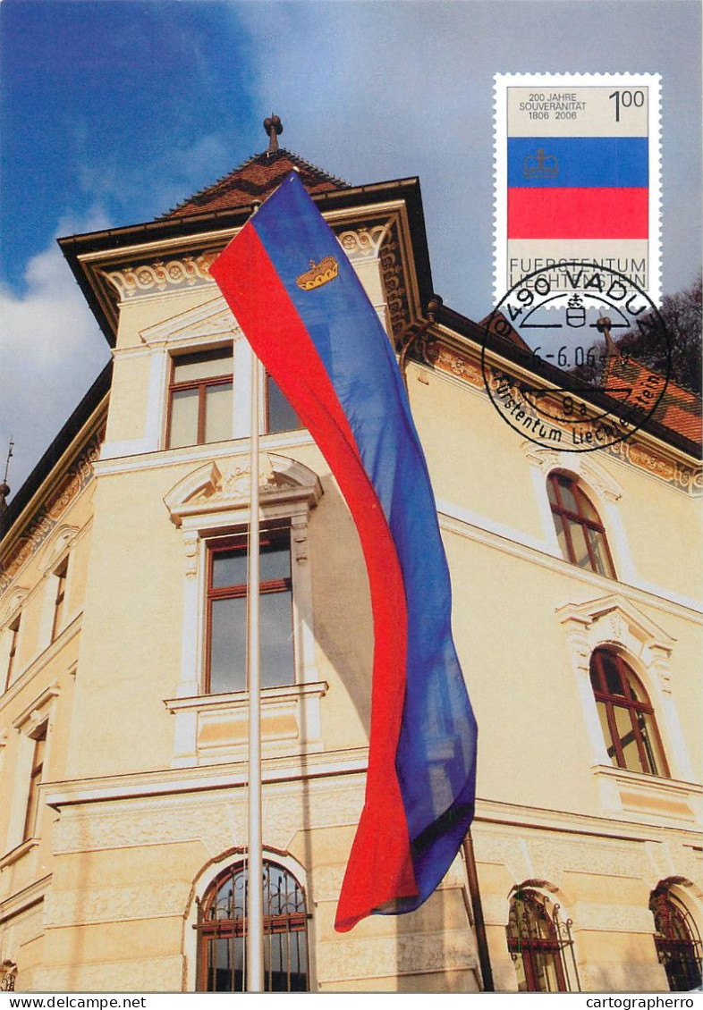 Postcard Liechtenstein Landesfarben - Liechtenstein