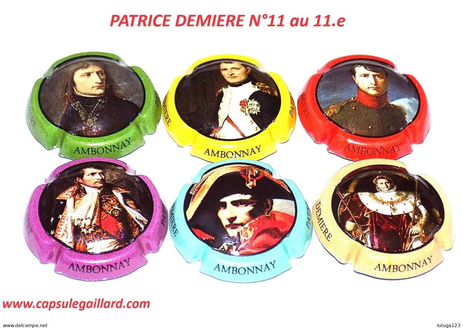 Série De 6 Capsules De Champagne PATRICK DEMIERE (Napoléon) - Collections