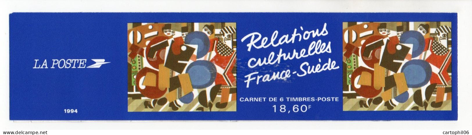 - FRANCE Carnet N° 2872 Oblitérés - FRANCE-SUÈDE 1994 - - Commemoratives