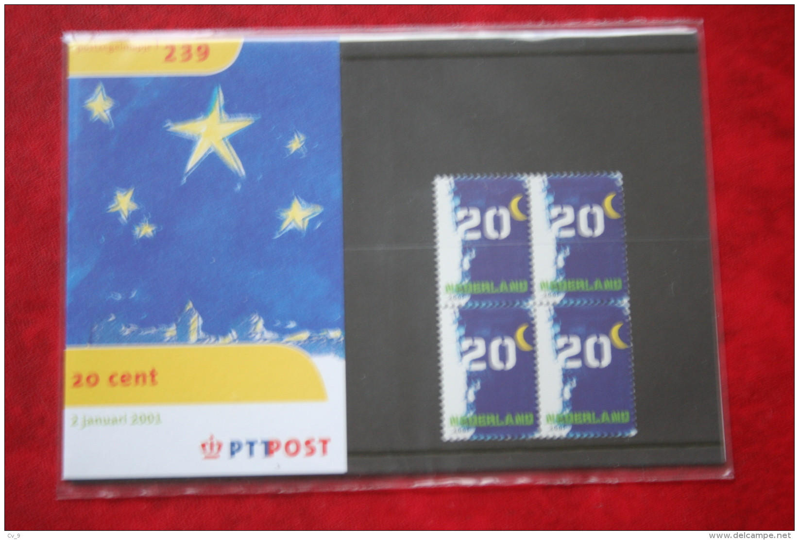 2 Januari 2001 20 Cent PZM 239 Postzegelmapje Presentation Pack POSTFRIS MNH ** NEDERLAND NIEDERLANDE NETHERLANDS - Neufs