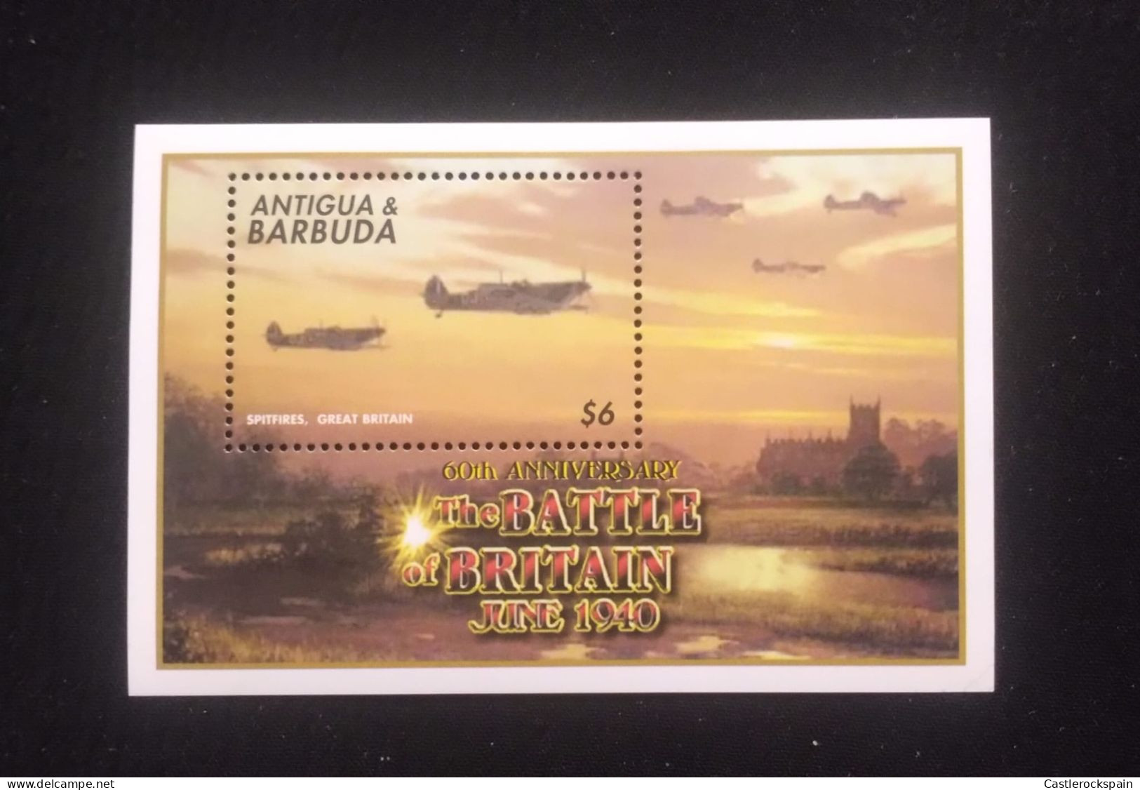 O) 2000 ANTIGUA AND BARBUDA,  BATTLE OF BRITAIN,  SPITFIRES,  MNH - Antigua Und Barbuda (1981-...)