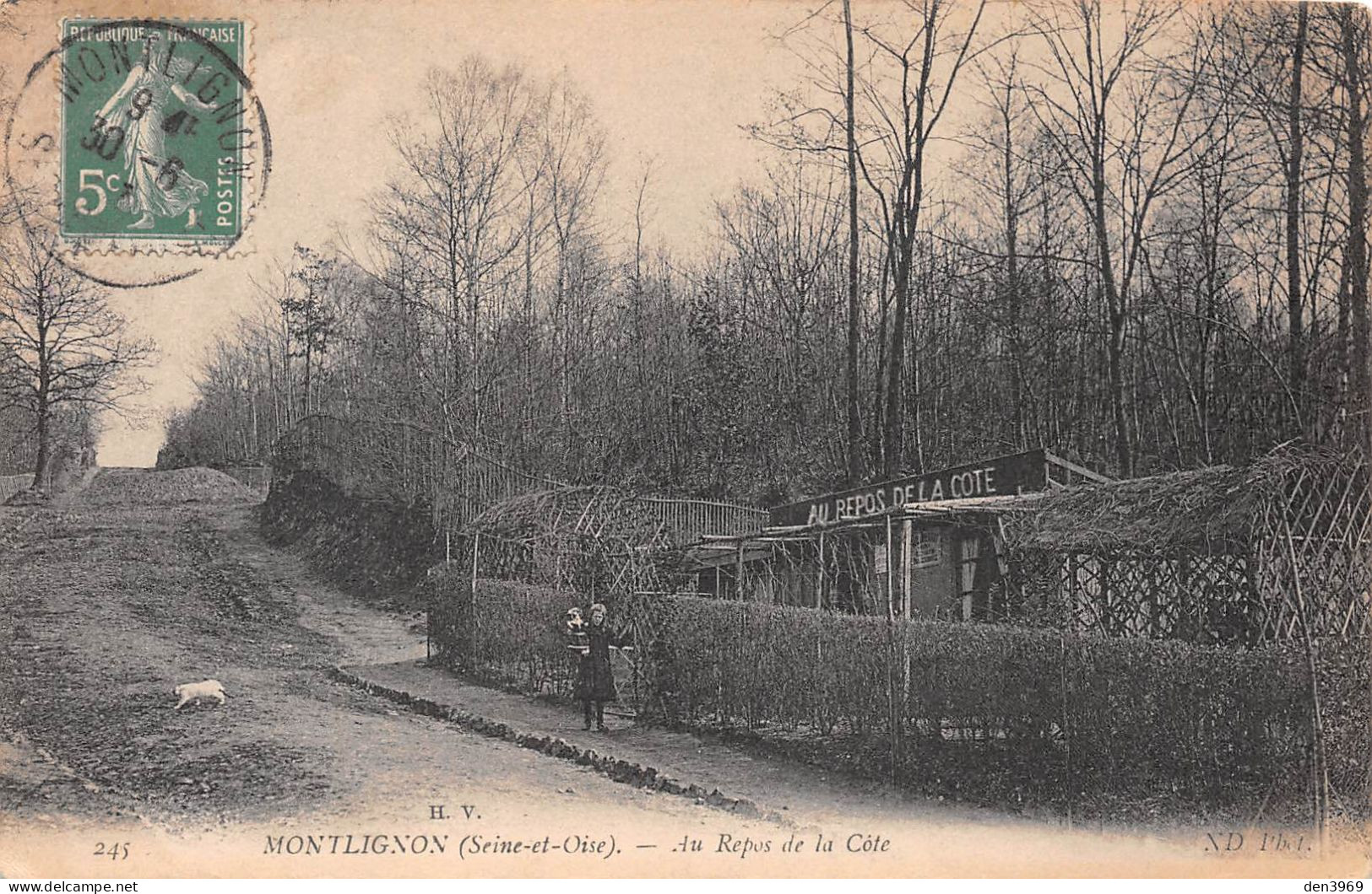 MONTLIGNON (Val-d'Oise) - Au Repos De La Côte - Voyagé (2 Scans) Forestier, 45 Rue De L'Orillon à Paris 11e - Montlignon