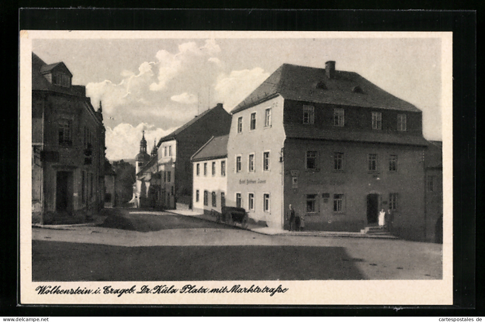 AK Wolkenstein I. Erzgeb., Dr. Külz Platz Mit Marktstrasse  - Wolkenstein