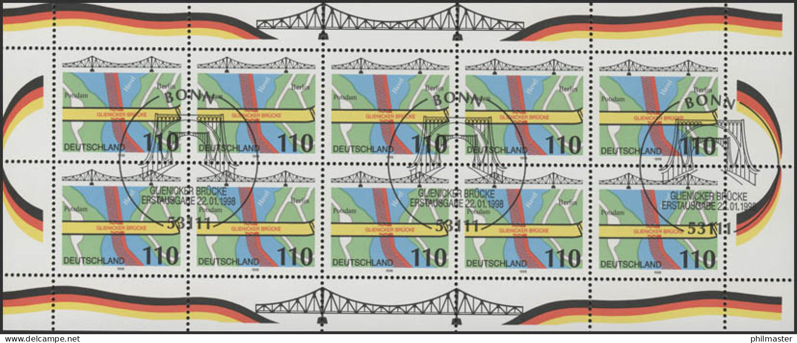 1967 Brücken: Glienicker Brücke - 10er-Bogen ESSt - 1991-2000