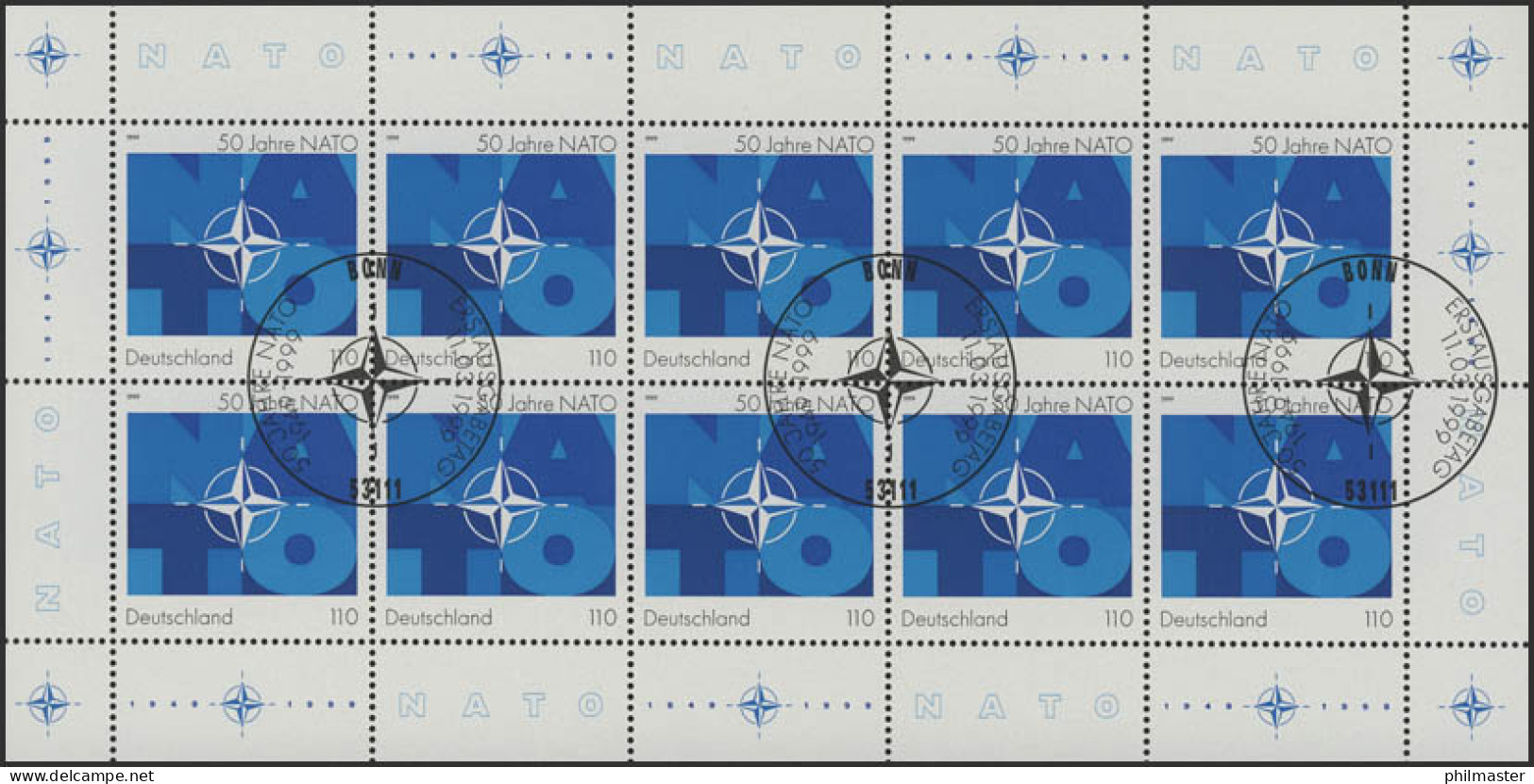 2039 NATO - 10er-Bogen ESSt - 1991-2000