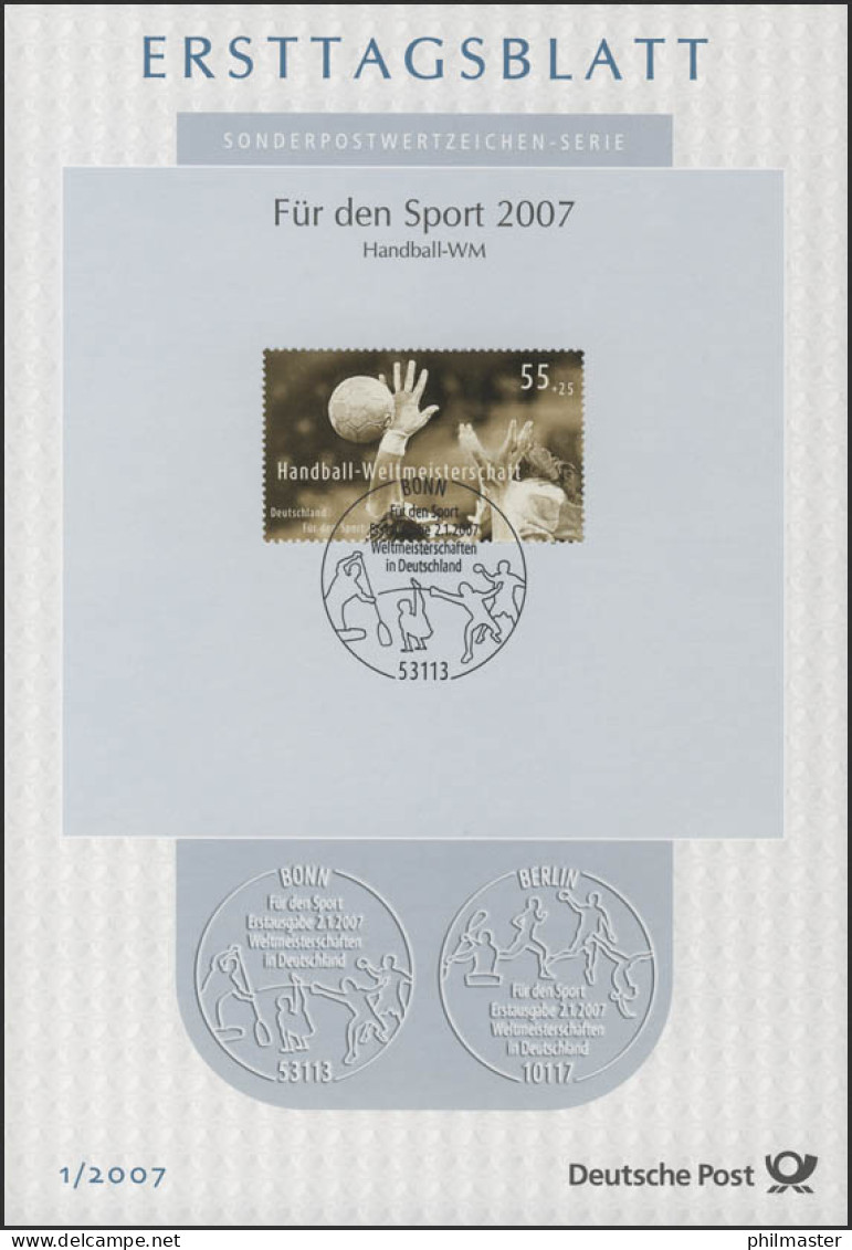 Ersttagsblätter ETB Bund Jahrgang 2007 Nr. 1 - 41 Komplett - Sonstige & Ohne Zuordnung