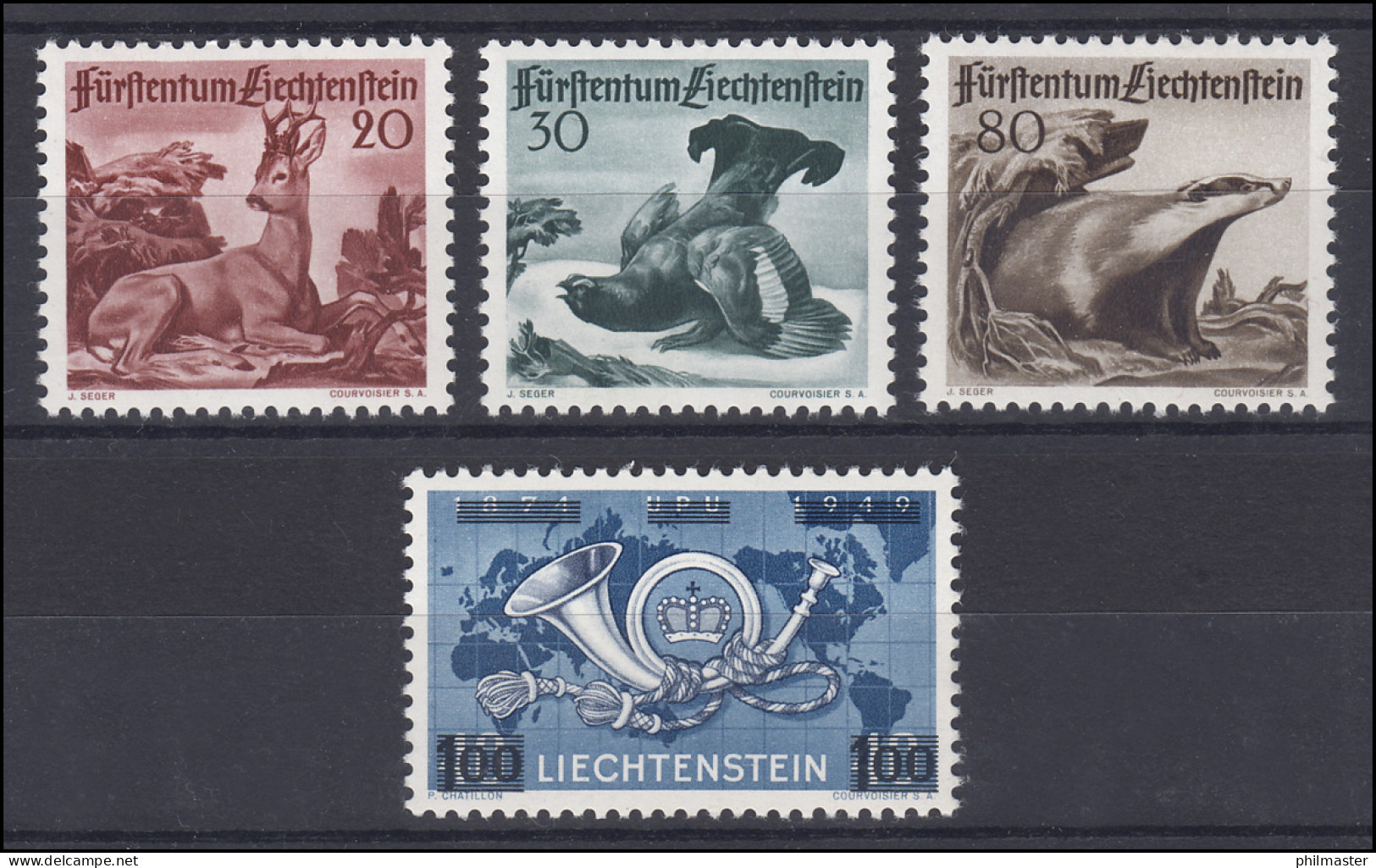285-288 Liechtenstein-Jahrgang 1950 Komplett, Postfrisch - Neufs
