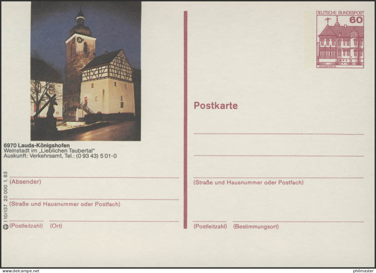 P138-l10/137 6970 Lauda-Königshofen, Stadtkirche ** - Bildpostkarten - Ungebraucht