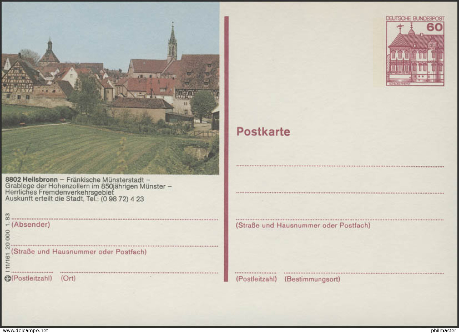 P138-l11/161 8802 Heilsbronnn, Ortsansicht ** - Cartoline Illustrate - Nuovi