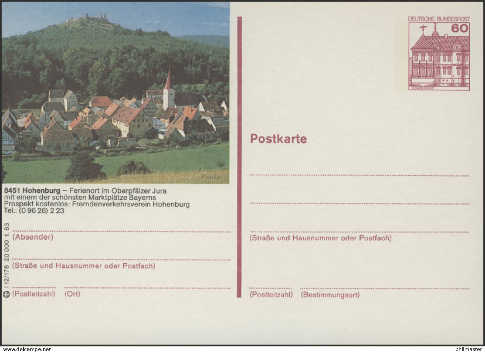 P138-l12/178 8451 Hohenburg, Ortsansicht ** - Illustrated Postcards - Mint