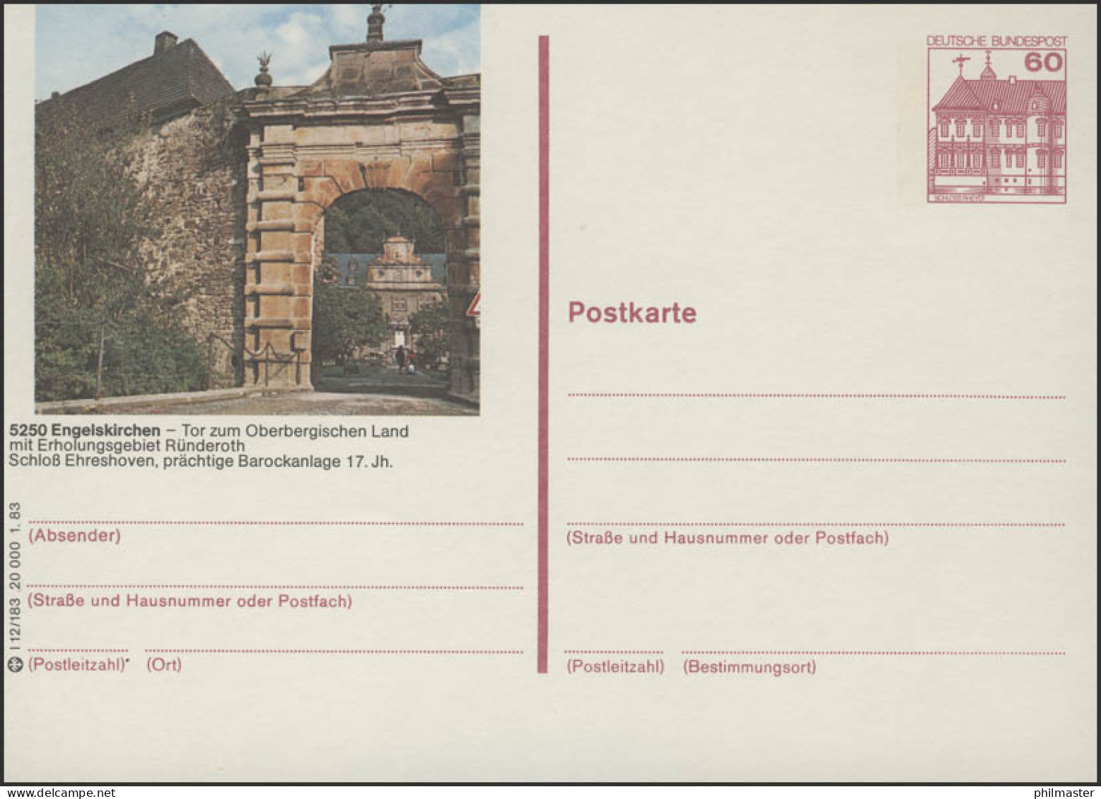 P138-l12/183 5250 Engelskirchen, Tor-Ansicht ** - Illustrated Postcards - Mint