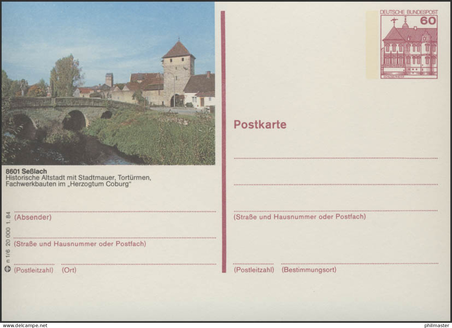 P138-n1/006 8601 Seßlach, Altstadt-Panorama ** - Illustrated Postcards - Mint