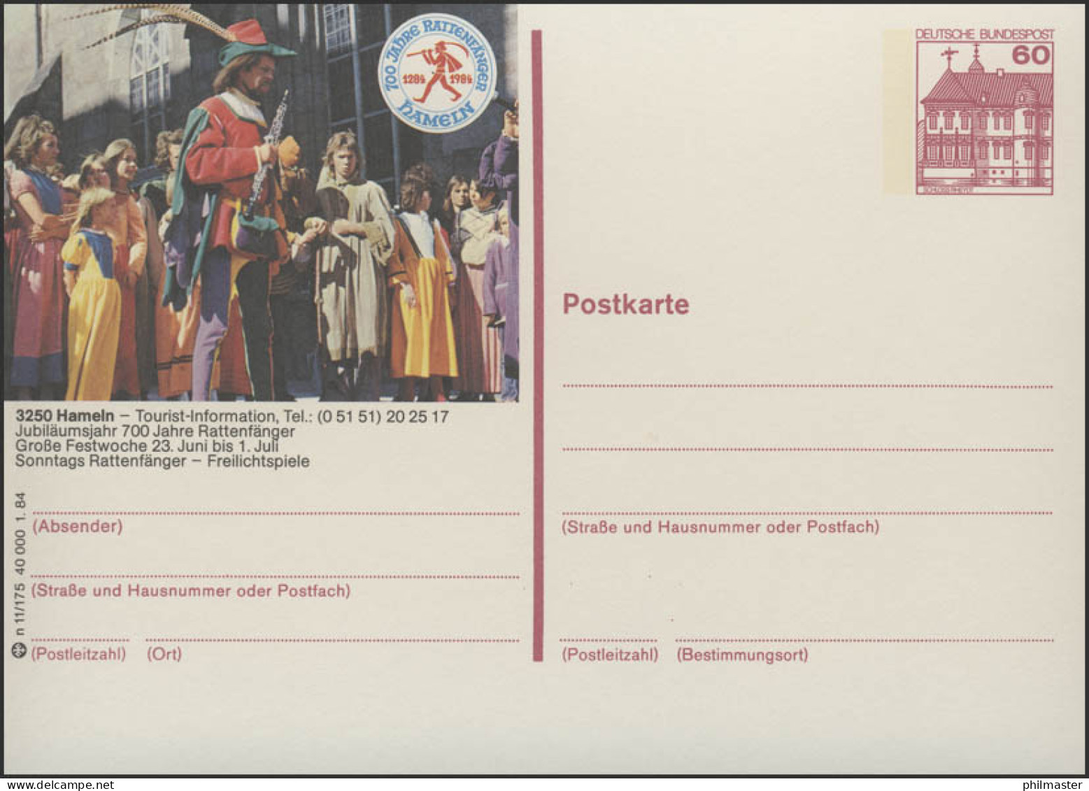 P138-n11/175 3250 Hameln Rattenfänger-Freilichtbühne ** - Postales Ilustrados - Nuevos