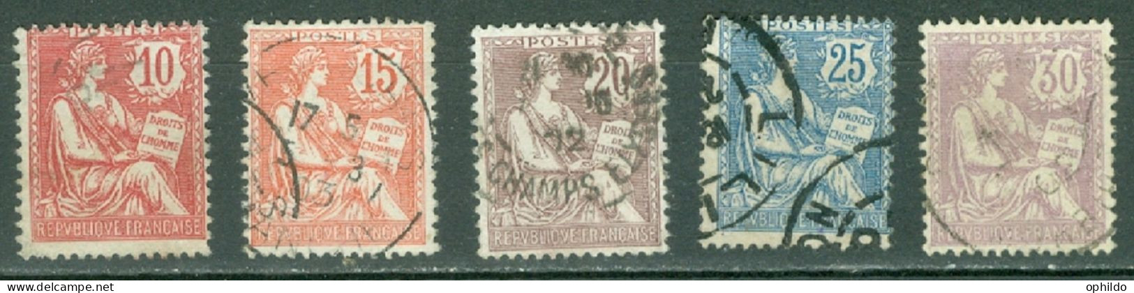 France  124/128  Ob  TB   - Used Stamps
