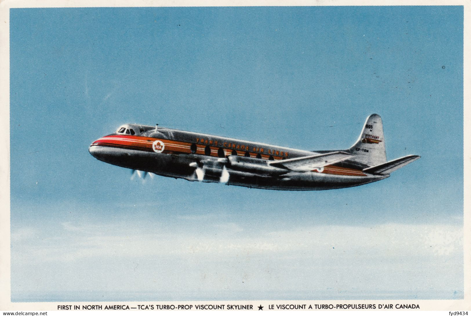 CPA - Vickers Viscount - Compagnie Trans Canada Air Lines - 1946-....: Moderne