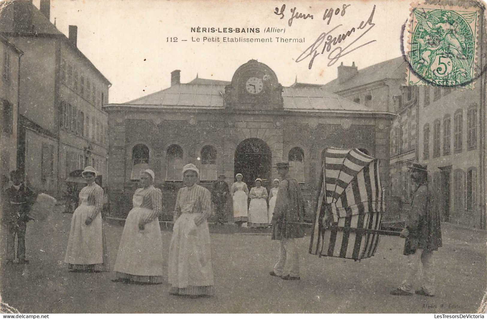 FRANCE - Neris Les Bains - Le Petit établissement Thermal - Animé - Carte Postale Ancienne - Neris Les Bains