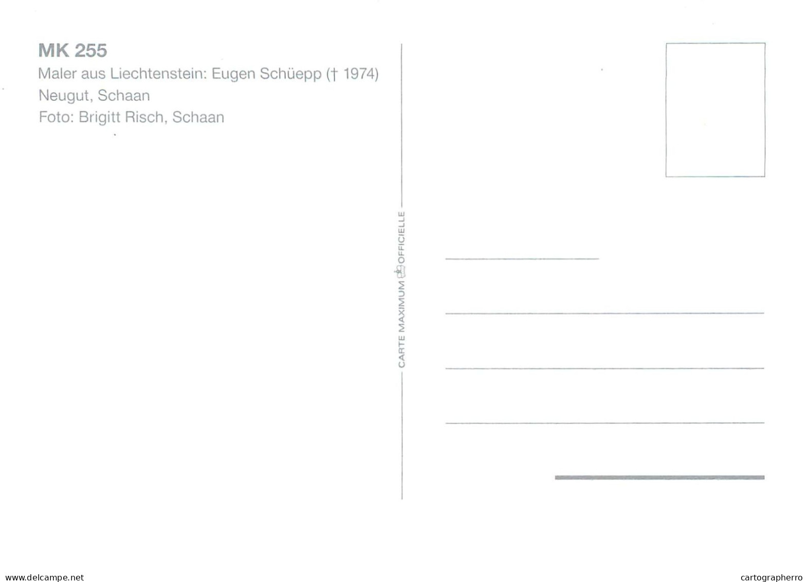Postcard Liechtenstein Eugen Schuepp Neugut Schaan - Liechtenstein