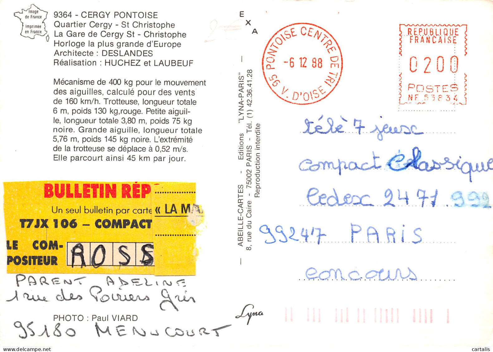 95-CERGY PONTOISE-N°4134-B/0397 - Cergy Pontoise