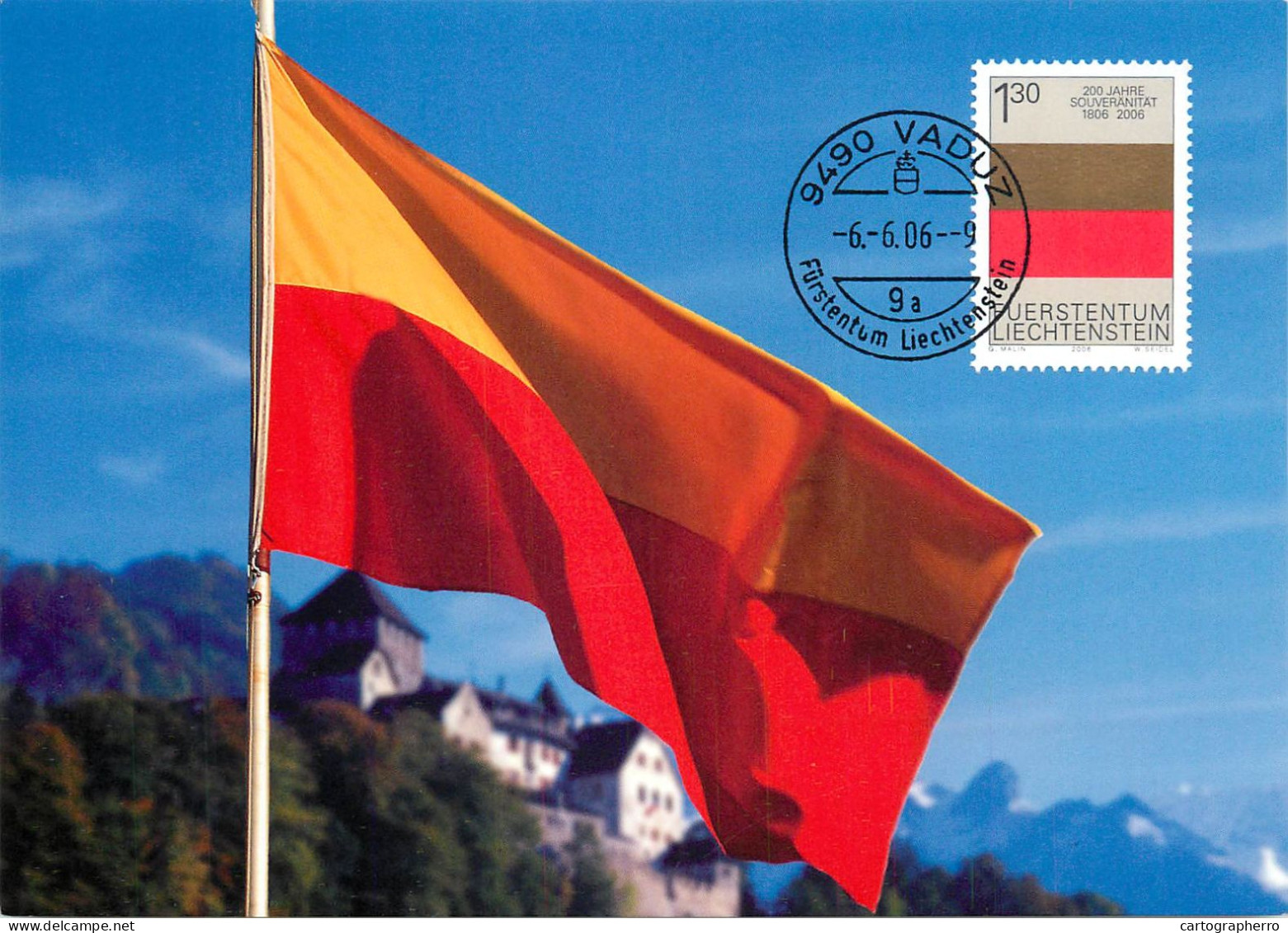 Postcard Liechtenstein Farbes Des Furstenhauses - Liechtenstein