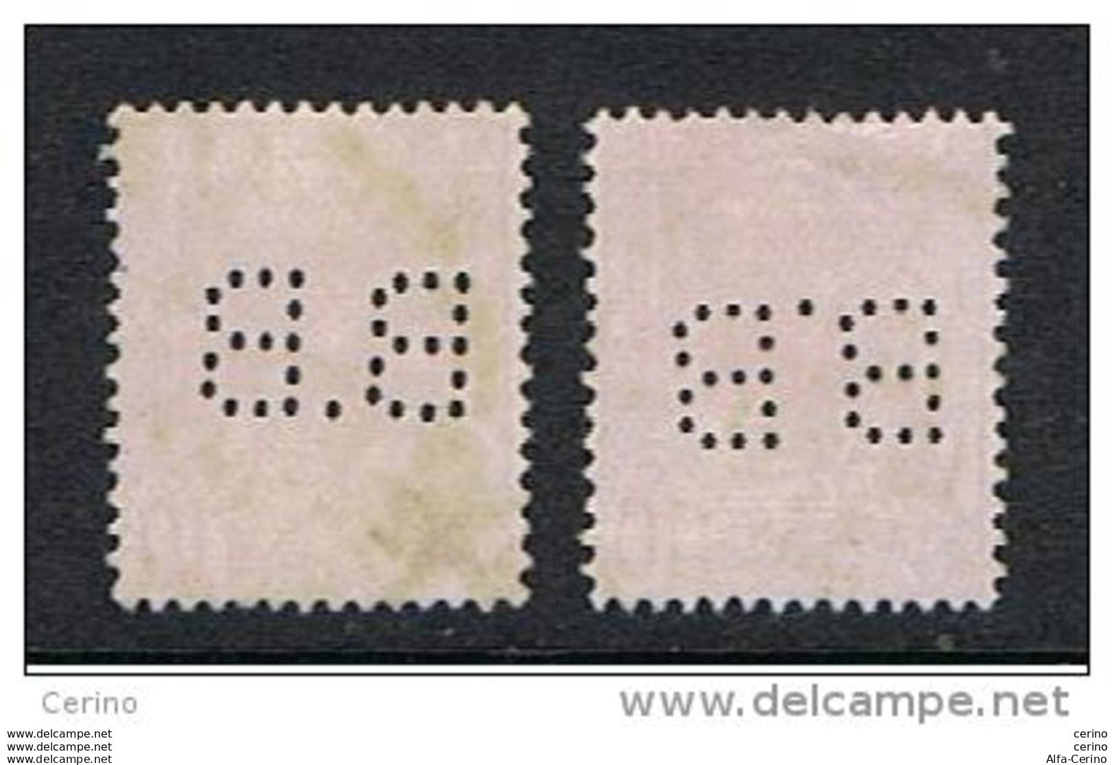 ALGERIA - VARIETA':  1926  VEDUTA  -  10 C. LILLA  US. -  PERFIN  -  RIPETUTO  2  VOLTE  -  YV/TELL. 38 - Used Stamps