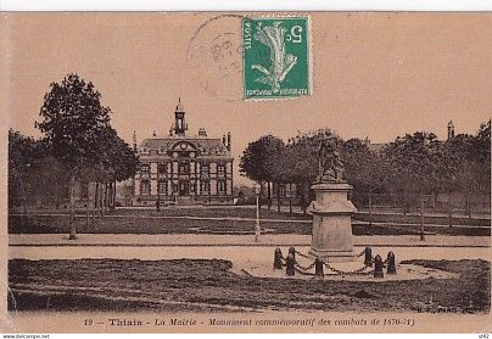 THIAIS                    La Mairie. Monument Commemoratif         1870 - Thiais