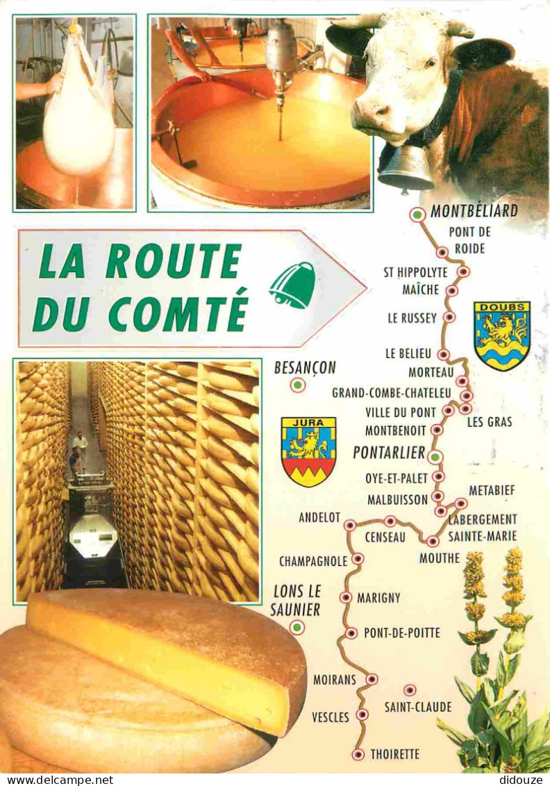 Recettes De Cuisine - La Route Du Comté - Multivues - Fromage - Gastronomie - CPM - Voir Scans Recto-Verso - Recettes (cuisine)