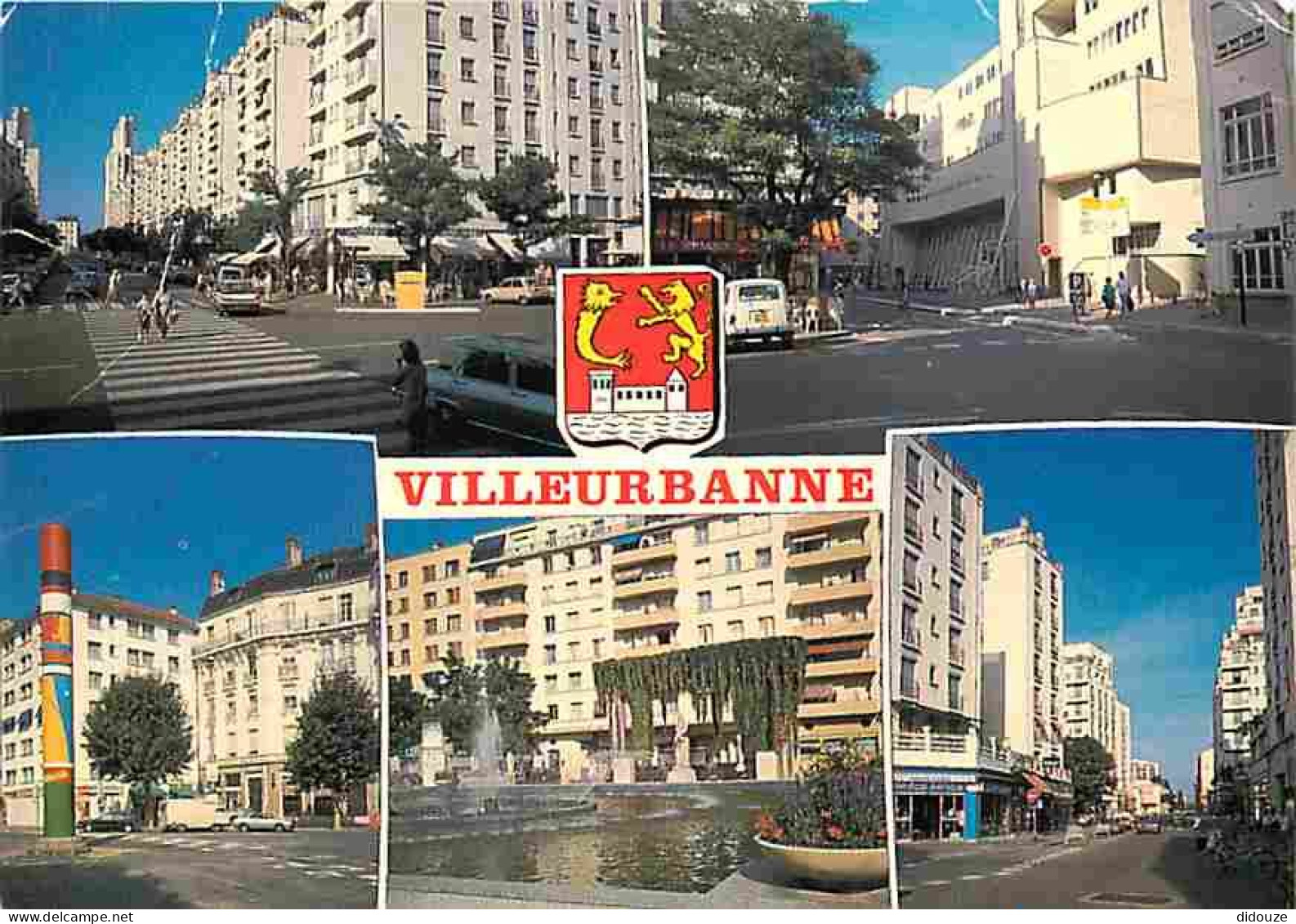 69 - Villeurbanne - Multivues - Automobiles - Blasons - Etat Pli Visible - CPM - Voir Scans Recto-Verso - Villeurbanne