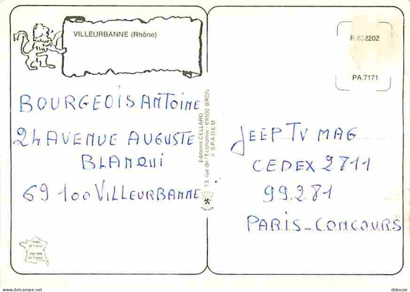 69 - Villeurbanne - Multivues - Automobiles - Blasons - Etat Pli Visible - CPM - Voir Scans Recto-Verso - Villeurbanne