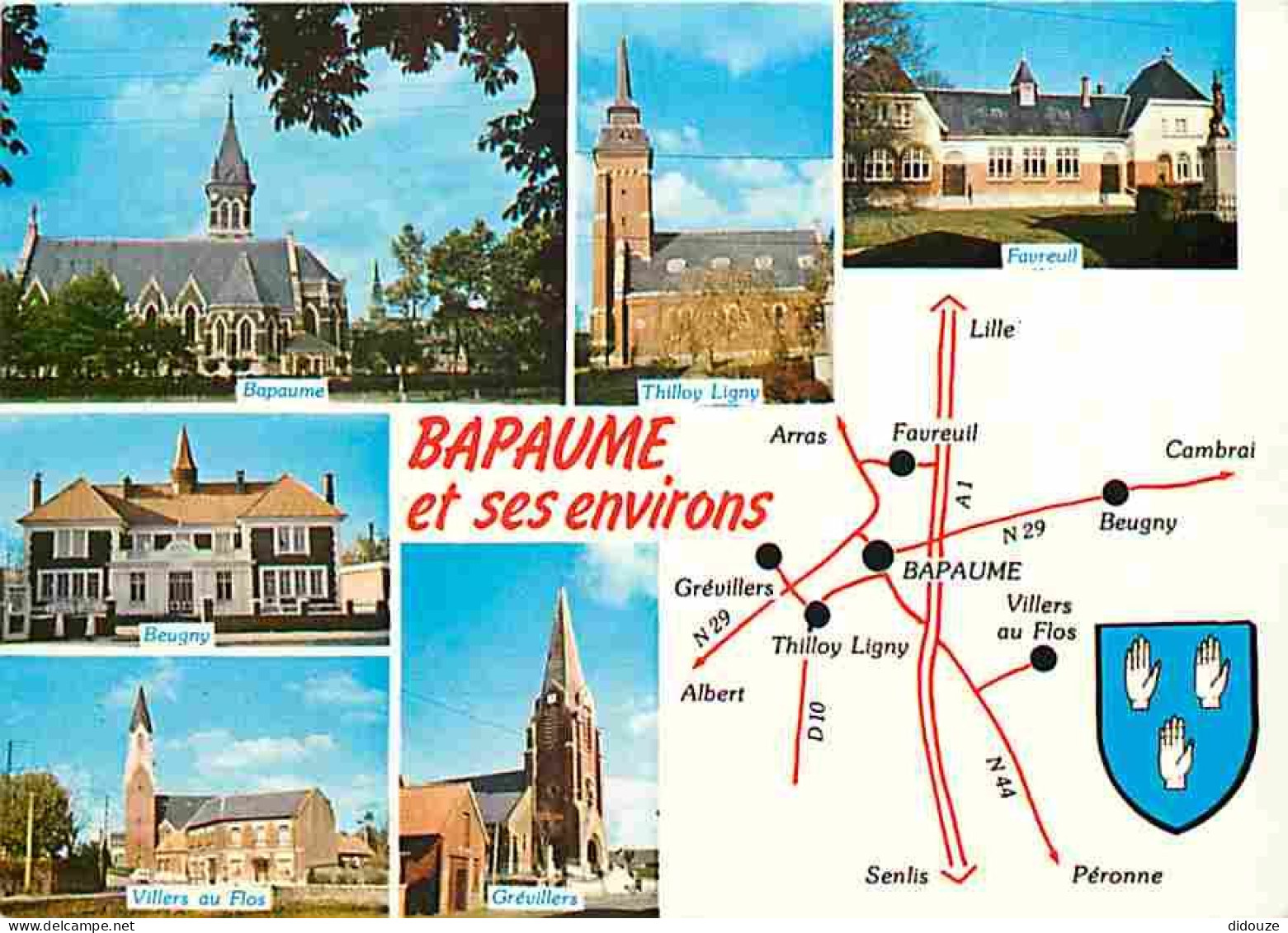 62 - Bapaume - Multivues - Blasons - Carte Géographique - Carte Neuve - CPM - Voir Scans Recto-Verso - Bapaume