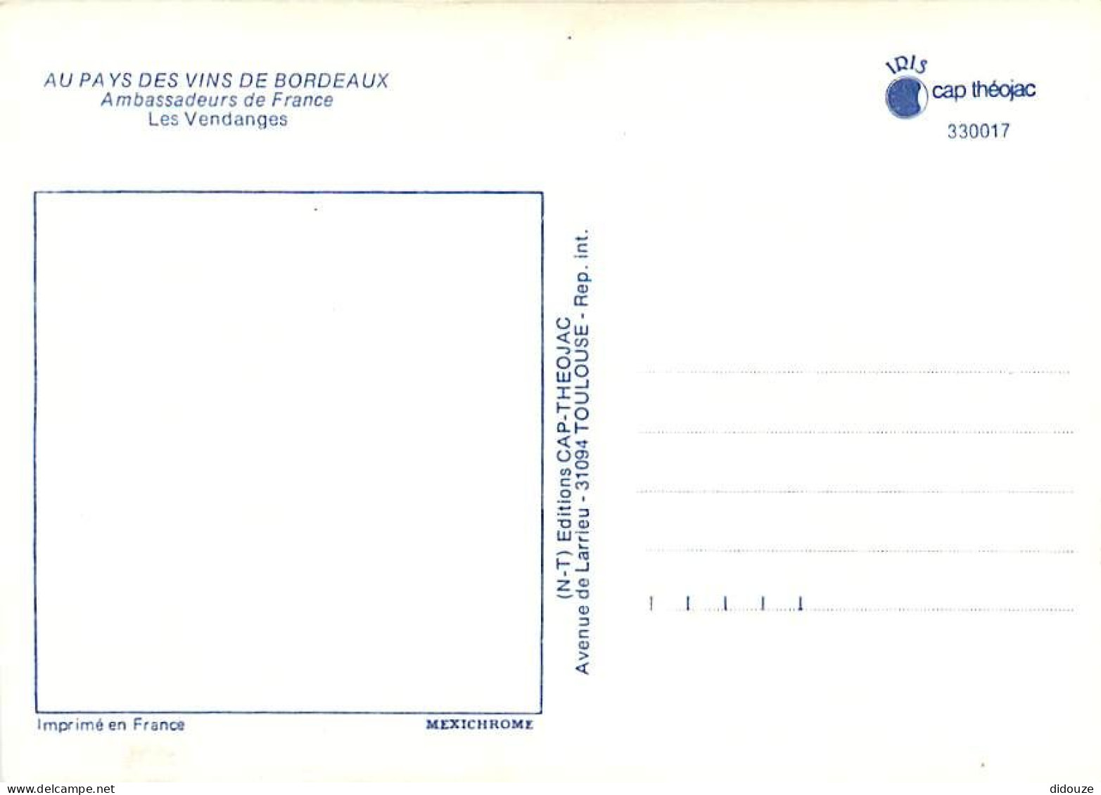 Vignes - Bordeaux - Scènes De Vendanges - CPM - Voir Scans Recto-Verso - Vignes