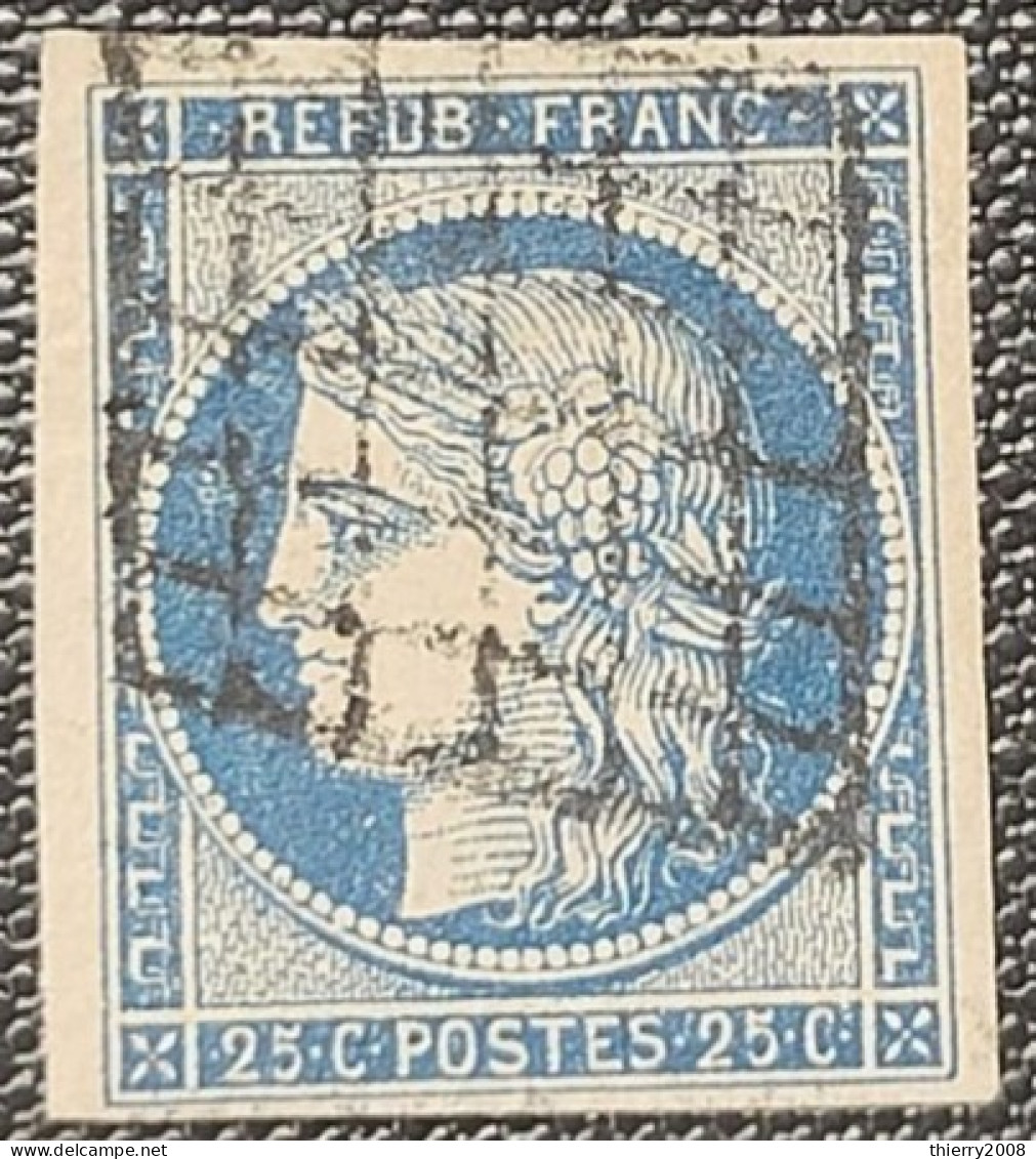 Cérès N° 4a (Variété, Petite Lune Devant Le Nez)  Avec Oblitération Losange  TB - 1849-1850 Cérès