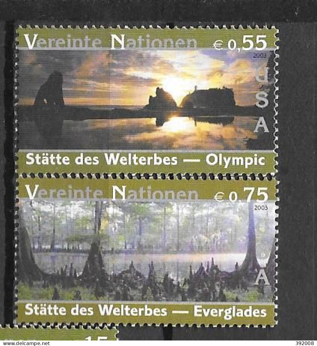 2003 - 410 à 411**MNH - Patrimoine Mondial Etats-Unis - Ungebraucht