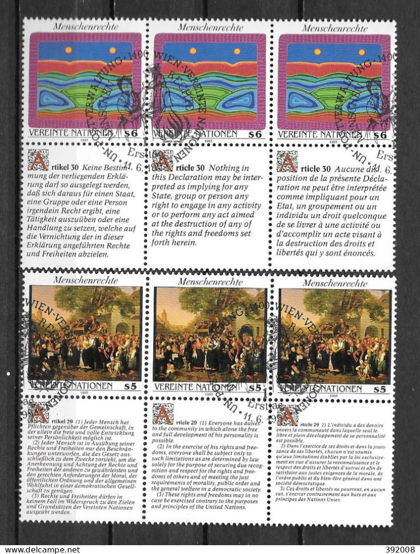 1993 - 166 à 171 - La Déclaration Universelle Des Droits De L'homme  - FDC - Unused Stamps