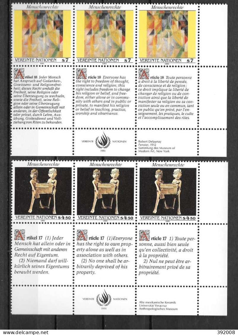 1991 - 131 à 136**MNH - Déclaration Universelle Des Droits De L'homme - 3 - Nuevos