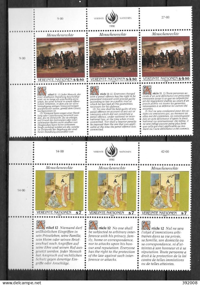 1990 - 112 à 117**MNH - Déclaration Universelle Des Droits De L'homme - 3 - Neufs