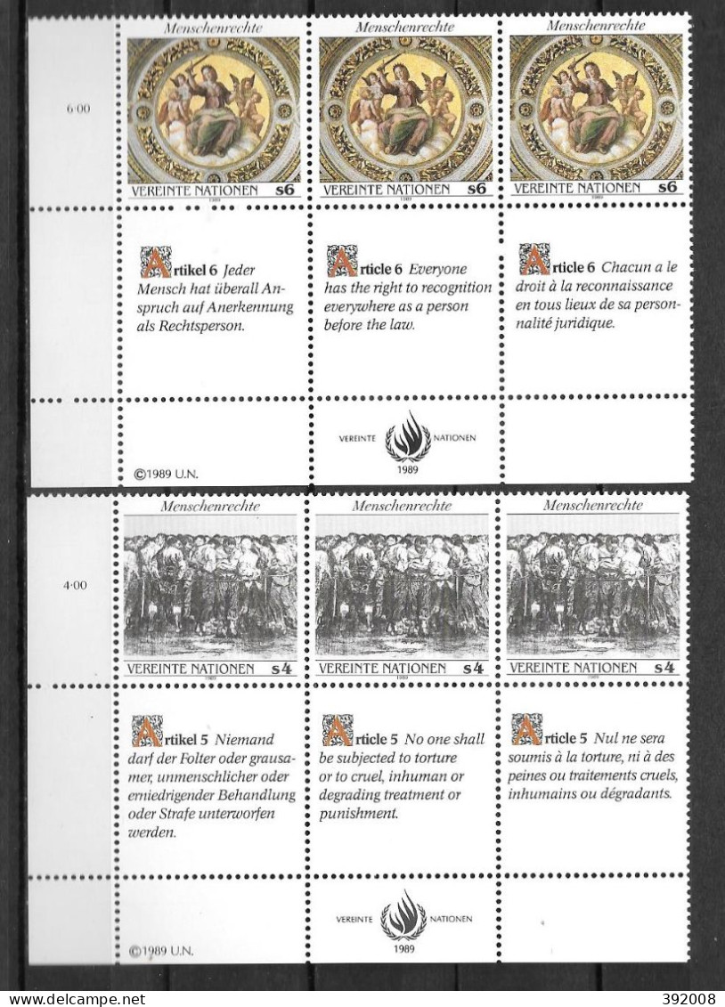 1989 - 96 à 101**MNH - La Déclaration Universelle Des Droits De L'homme - 2 - Unused Stamps